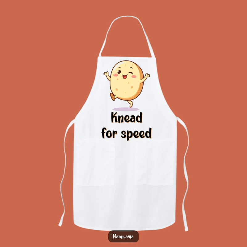 Funny Naan Bread Kicking Legs Apron - Humorous Chef Character