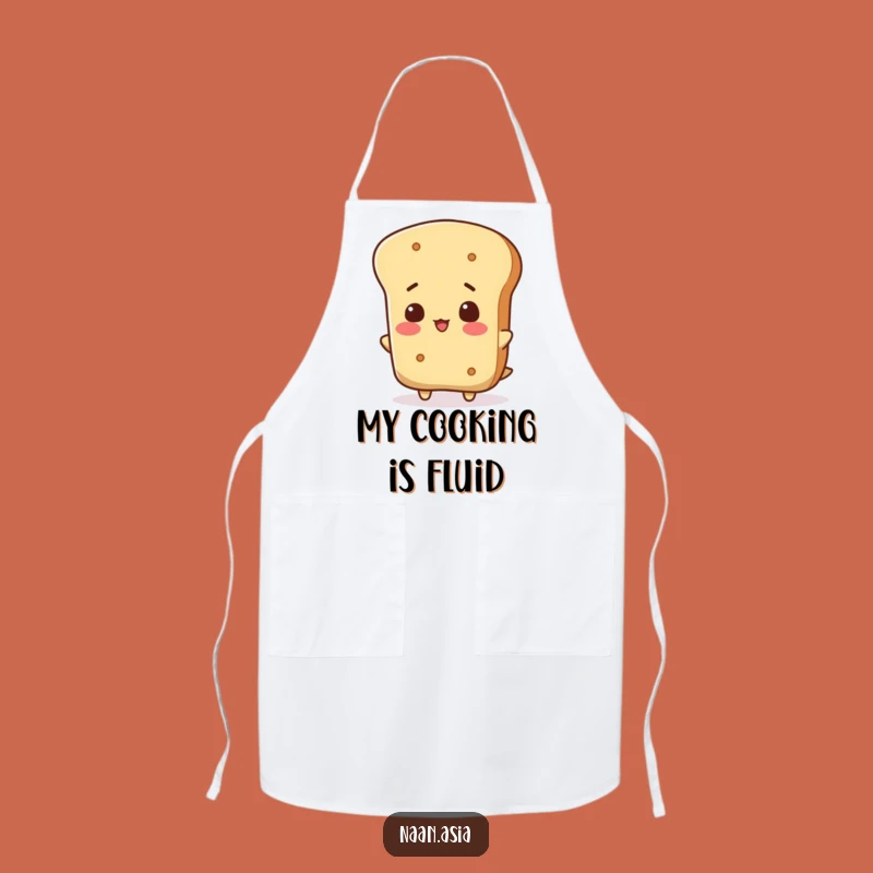 Funny Naan Bread Head Tip Apron - Cook with Curiosity and Charm