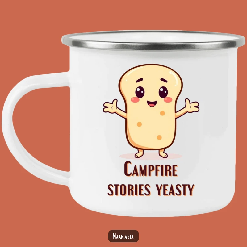 Funny Naan Bread Joke Teller Camping Mug - Campfire Storyteller