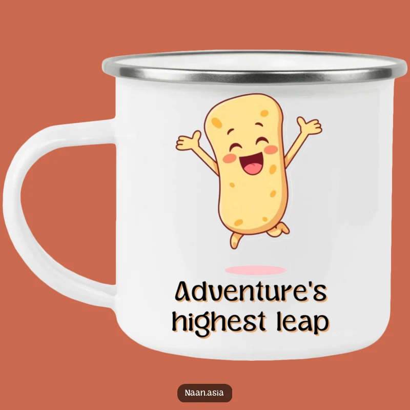 Funny Naan Bread Leap Camping Mug - Adventure Fuelled by Joy