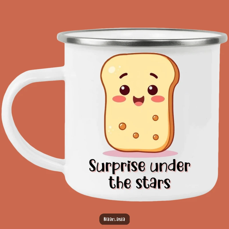 Funny Naan Bread Surprise Camping Mug - Adventure Fuelled by Unexpected Smiles