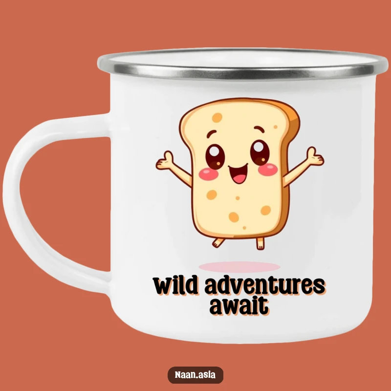 Funny Naan Bread Excited Dots Camping Mug - Enthusiastic Adventures