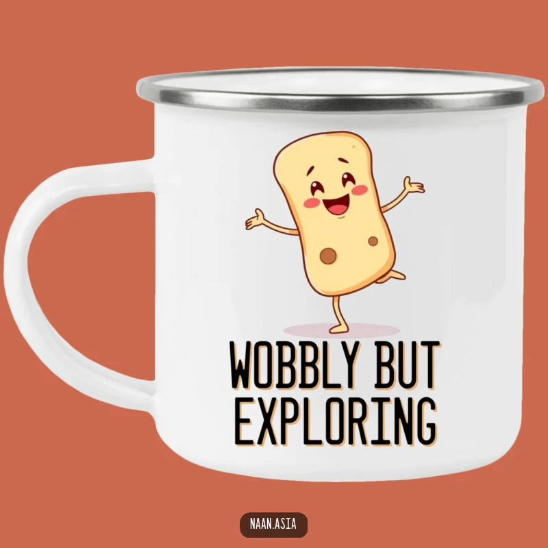 Funny Naan Bread Balancing Camping Mug - Adventures in Balance