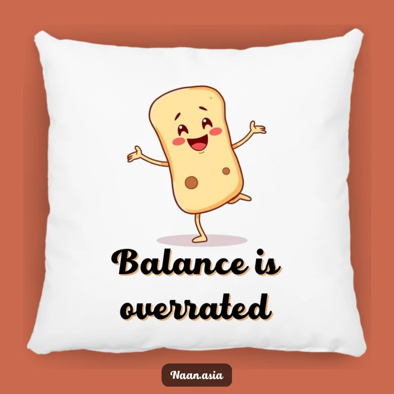 Funny Naan Bread Balancing Pillow - Cozy Wobble Accent