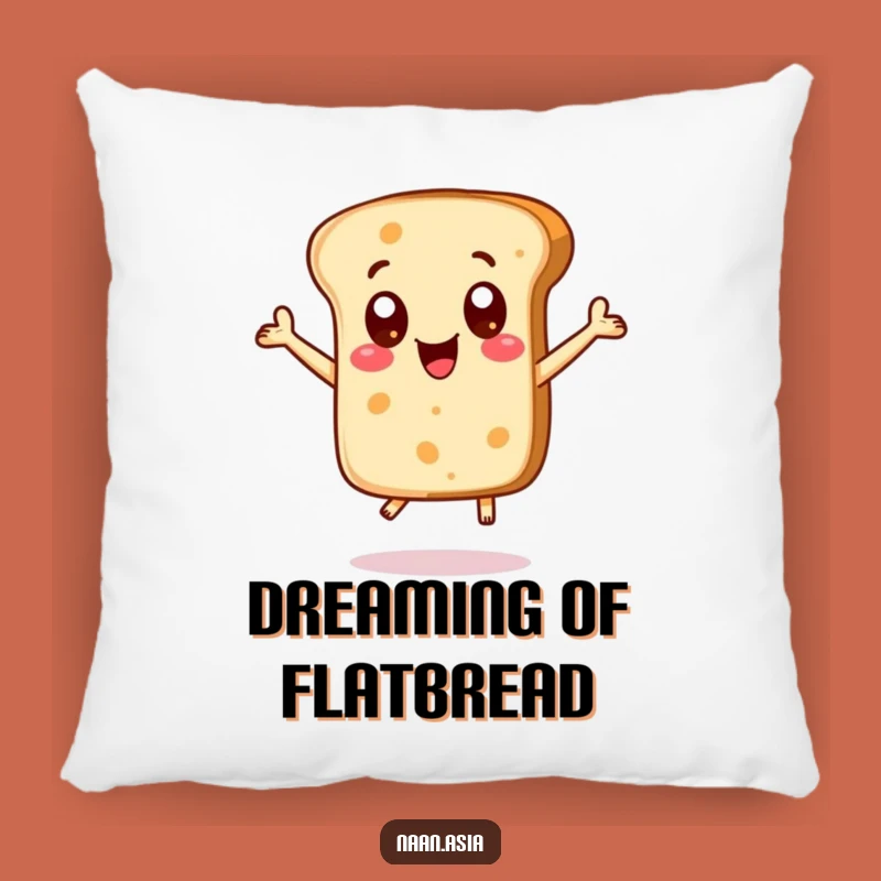 Funny Naan Bread Excited Dots Pillow - Cozy Comfort & Fun