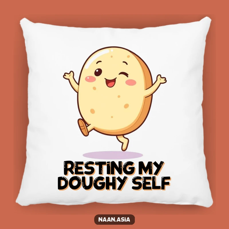 Funny Naan Bread Kicking Legs Pillow - Cozy & Comical Accent