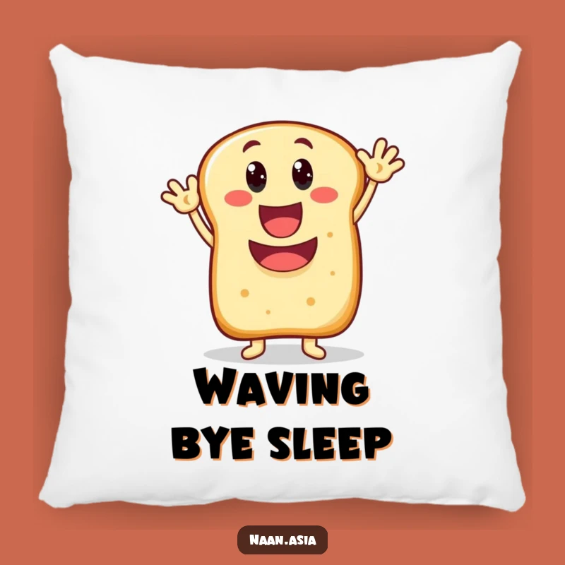 Funny Naan Bread Waving Mouth Pillow - Cozy & Welcoming Accent