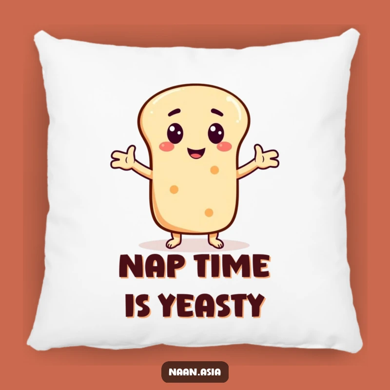 Funny Naan Bread Joke Teller Pillow - Cozy Humor Accent