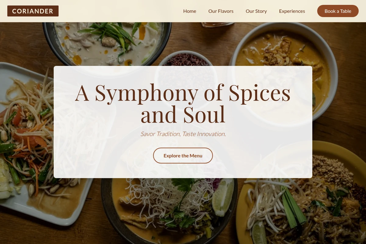 Coriander Asian Fusion Food