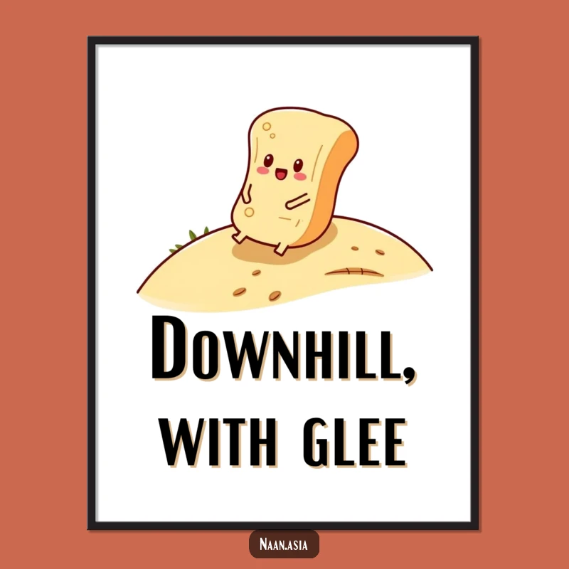 Funny Naan Bread Roll Digital Art - Instant Calm and Joyful Decor