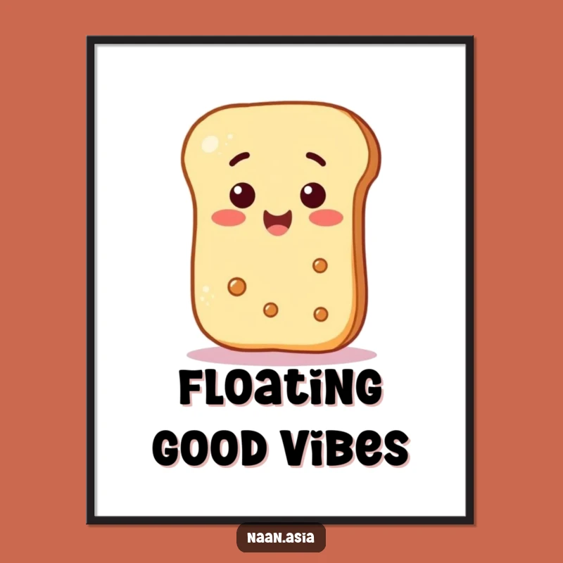 Funny Naan Bread Surprise Digital Art - Instant Whimsical Decor