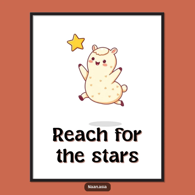 Funny Leaping Naan Star Digital Art: Instant Inspiration for Your Walls