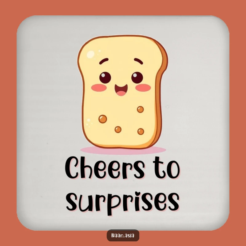 Funny Naan Bread Surprise Coaster - Protect Surfaces with Whimsical Art