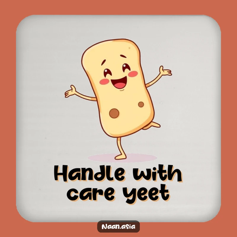 Funny Naan Bread Balancing Coaster - Protect Surfaces with Humor