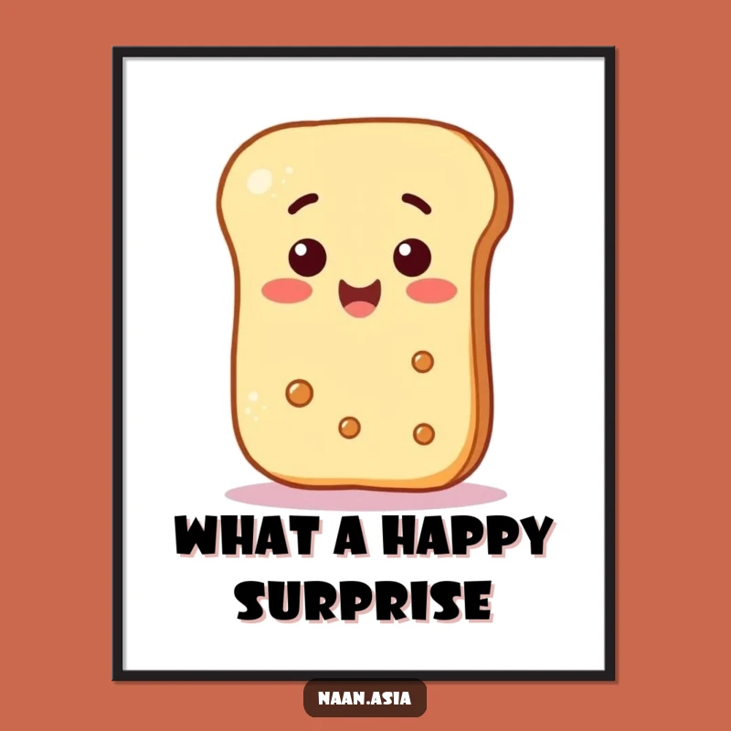 Funny Naan Bread Surprise Poster - Art That Captures Delight