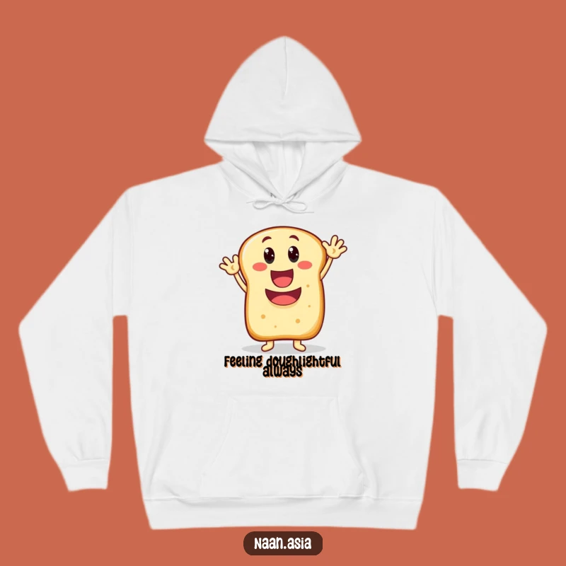 Funny Naan Bread Waving Mouth Hoodie - Cozy & Friendly Wear