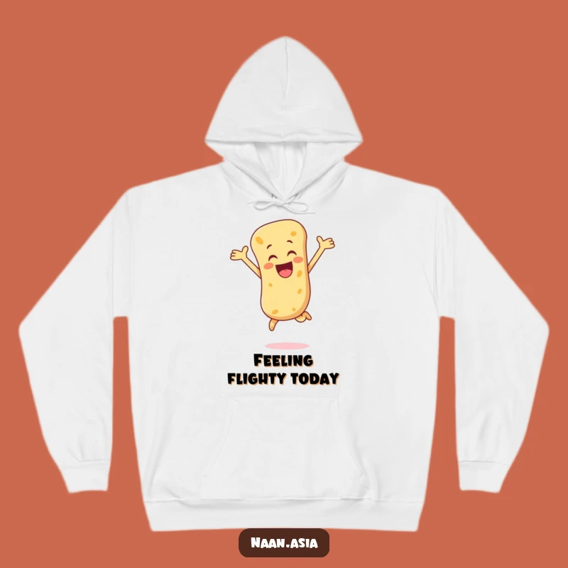 Funny Naan Bread Leap Hoodie - Cozy Comfort, Exuberant Style