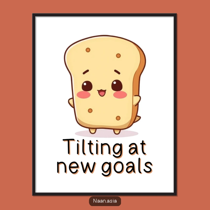 Free Printable Naan Art: Quirky Head-Tipping Bread for Humorous Decor