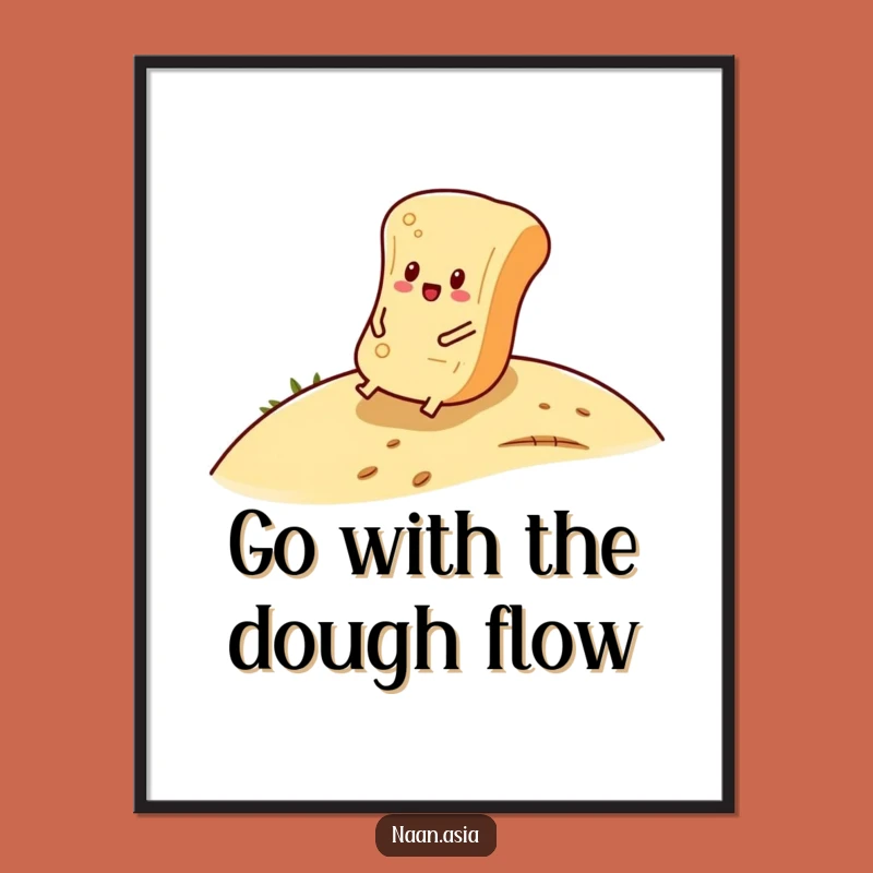 Free Printable Naan Art: Rolling Downhill for Whimsical Decor