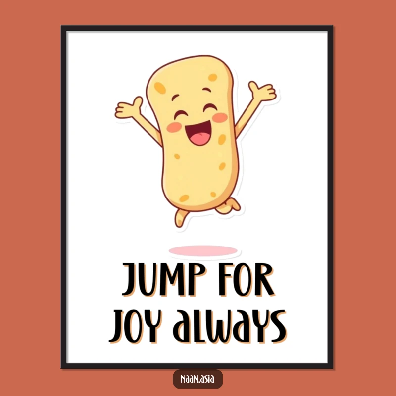 Free Printable Naan Art: Joyful Leaping Bread for Uplifting Decor