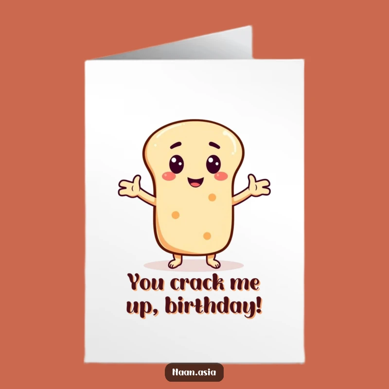 Free Printable Naan Birthday Card: Joke-Telling Bread Downloadable Gift