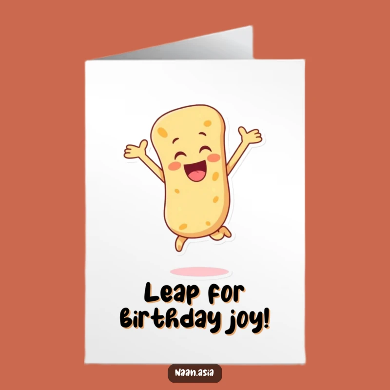 Free Printable Naan Leap Birthday Card: Hooray for Fun and Cheers!