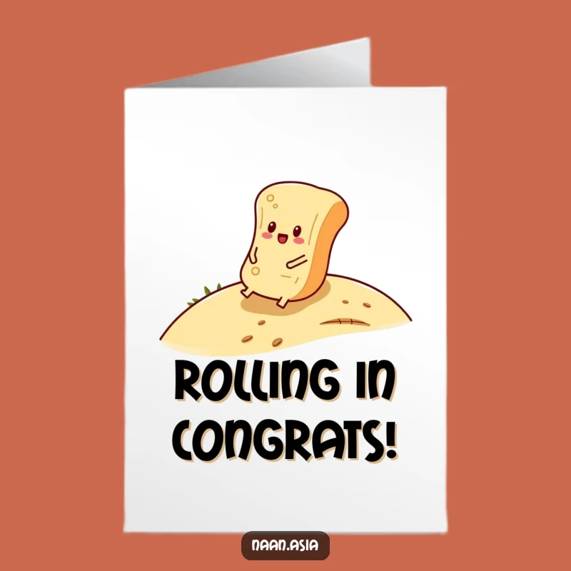 Free Printable Naan Roll Congrats Card: Rolling to Victory with Joy!