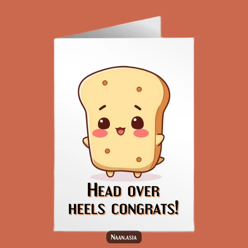 Free Printable Naan Congrats Card: Wacky Head-Tipping Bread for Your Big Win!