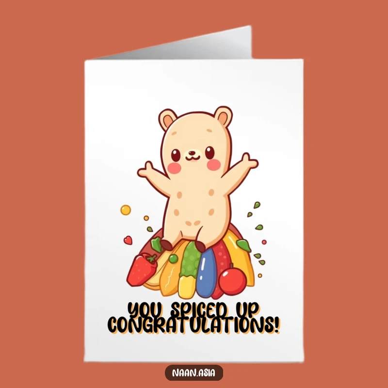 Free Printable Naan Congratulations Card: Spice Slide Success Funny Downloadable