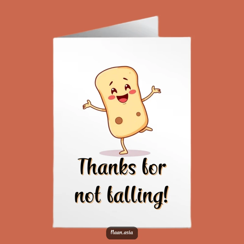 Free Printable Naan Thank You Card: Wobbly Smile Bread Downloadable Gift