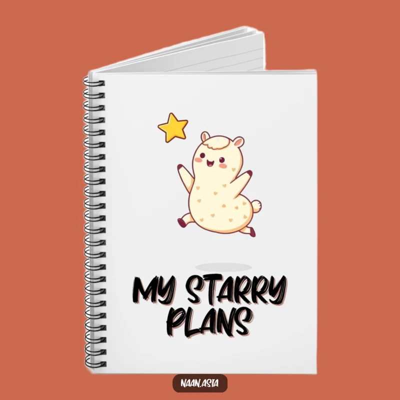 Funny Leaping Naan Star Notebook: Jot Down Dreams, Journal Magic
