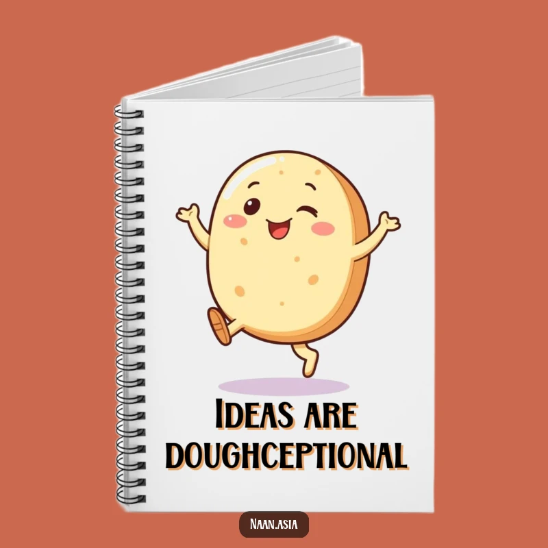 Funny Naan Bread Kicking Legs Notebook - Joyful Journaling Companion