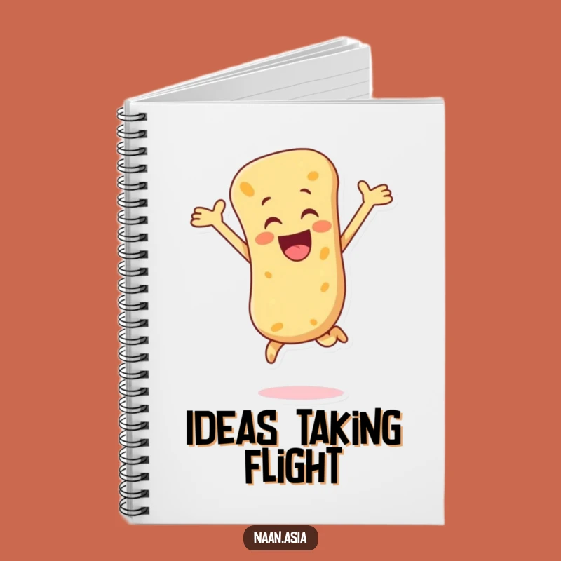 Funny Naan Bread Leap Notebook - Capture Ideas with Joyful Flair