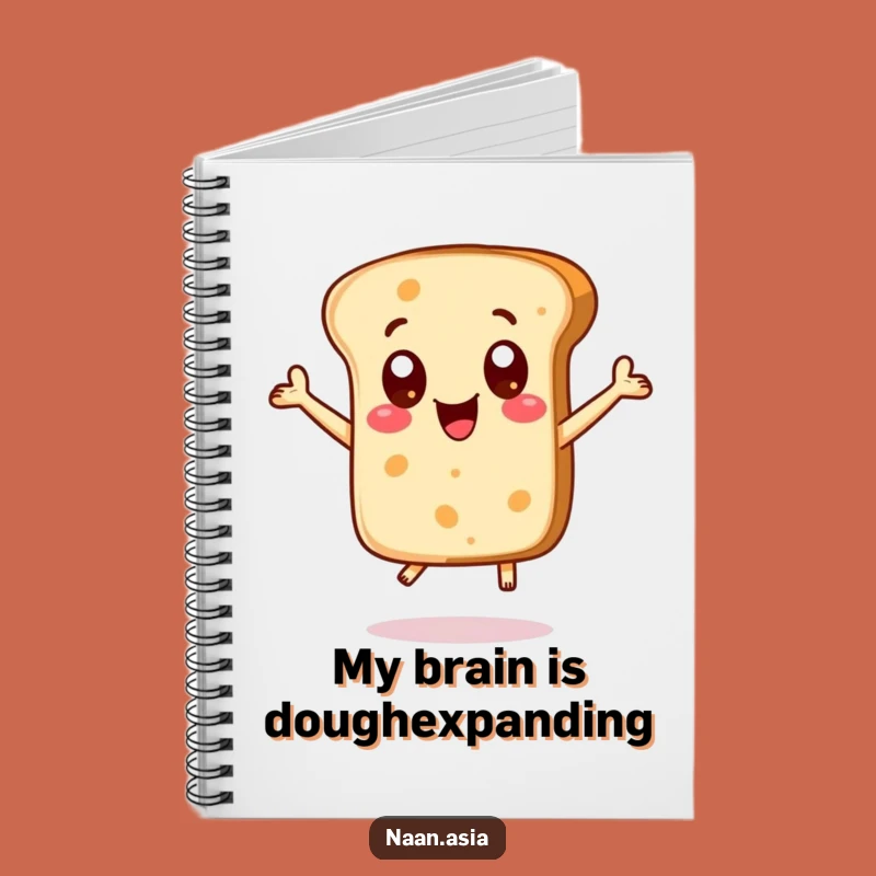 Funny Naan Bread Excited Dots Notebook - Journal Your Delights