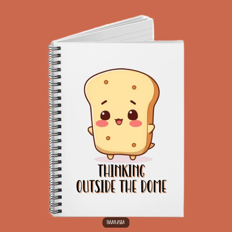 Funny Naan Bread Head Tip Notebook - Jot Down Thoughts with a Smile