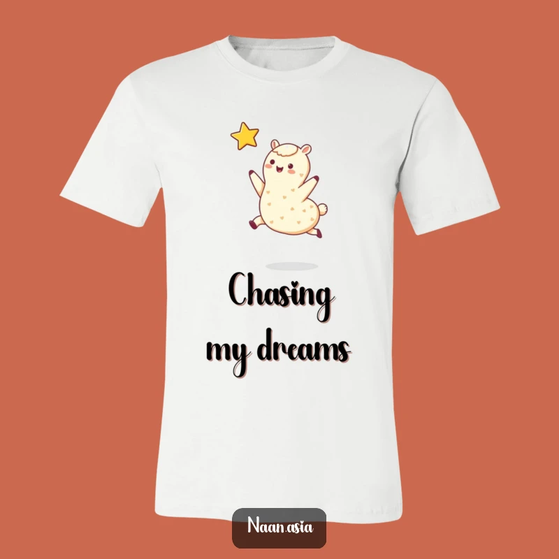 Funny Leaping Naan Star T-Shirt: Dream Big, Baked Goods Fun