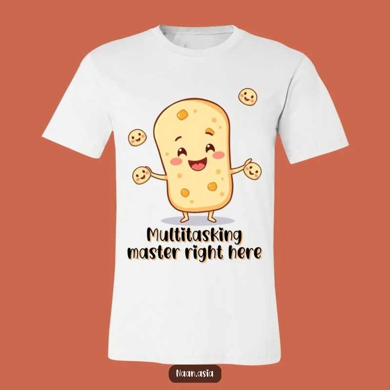 Funny Naan Bread Juggling T-Shirt - Wearable Humor for Bread Fanatics