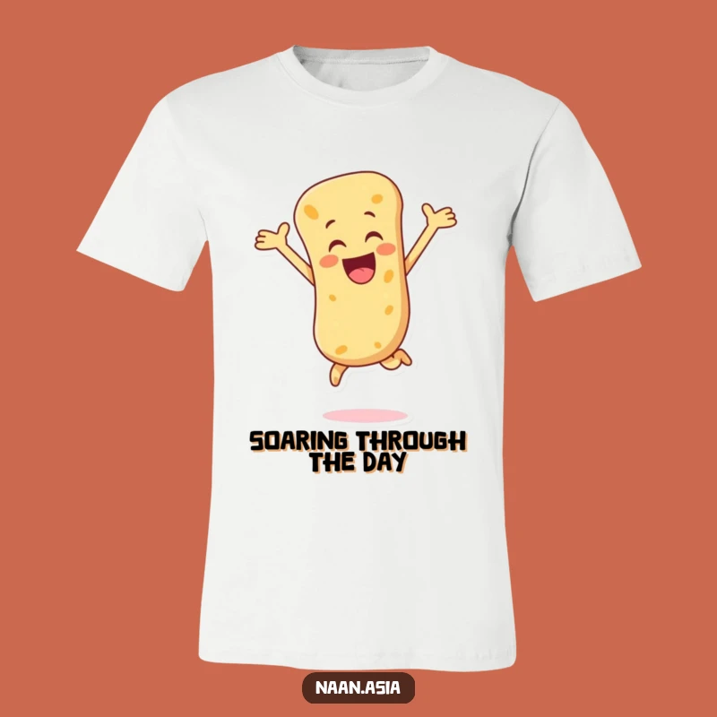 Funny Naan Bread Leap T-Shirt - Expressive Humor for Bread Enthusiasts