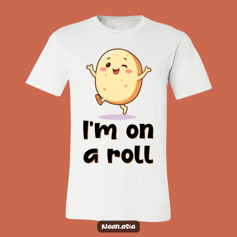 Funny Naan Bread Kicking Legs T-Shirt - Hilarious Joyful Character Apparel