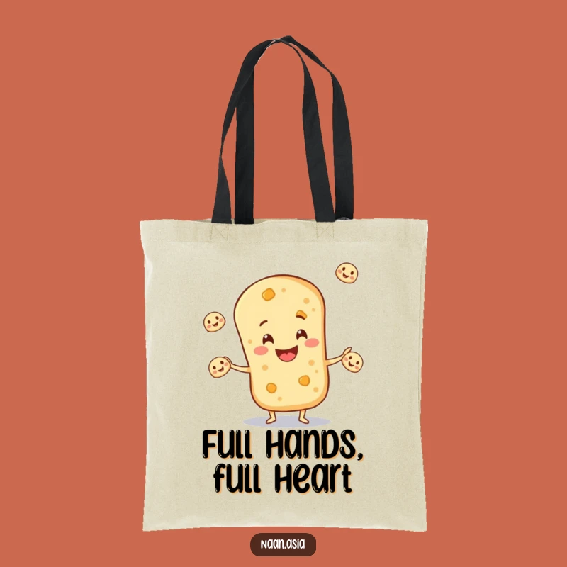 Funny Naan Bread Juggling Tote Bag - Stylish and Humorous Bread Carry-all