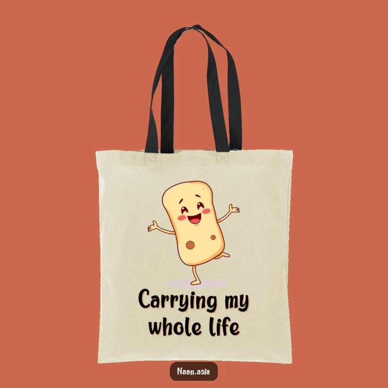 Funny Naan Bread Balancing Tote Bag - Carry Your Humor