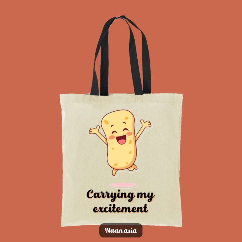 Funny Naan Bread Leap Tote Bag - Carry Your Enthusiasm Everywhere