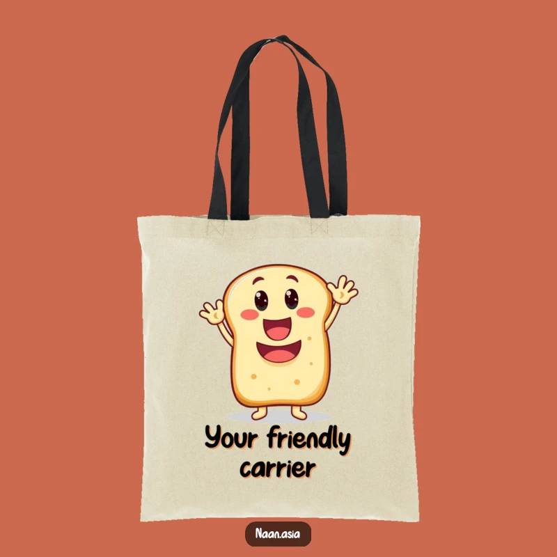 Funny Naan Bread Waving Mouth Tote Bag - Carry Your Greetings